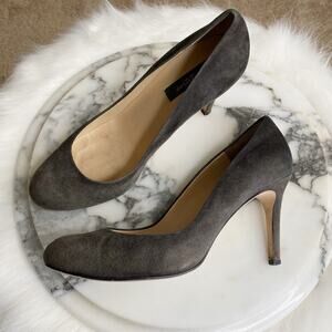 Ann Taylor perfect pump suede leather granite 7.5